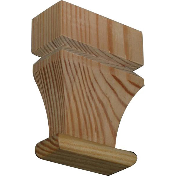 Holzapplikation antik, Verzierung, Kiefer, 55x75mm, Kapitell Holz, Holzzierteil antik, Holzkapitell, Kapitelle Holz